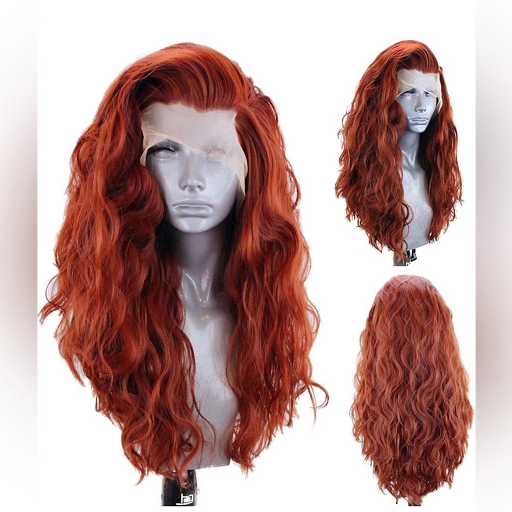 GEGI 24” COPPER RED LOOSE WAVY LACE-FRONT Wig